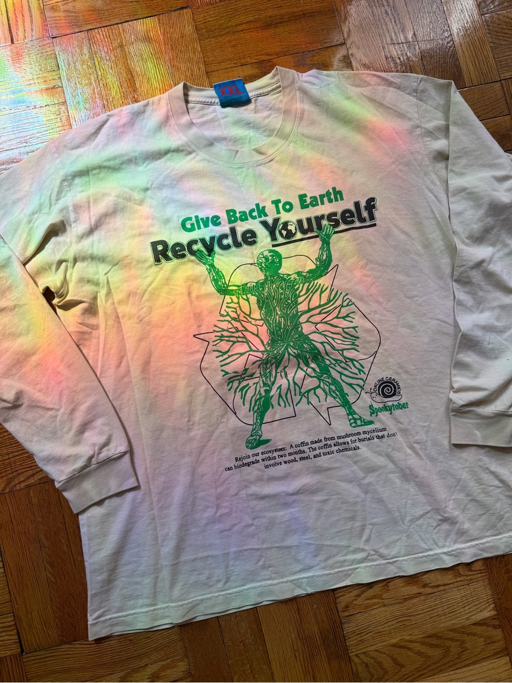 Online Ceramics “Give Back to Earth Recycle Yourself” Graphic Long Sleeve Shirt